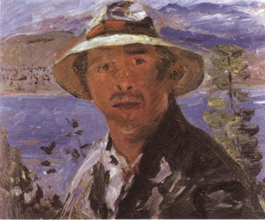 Lovis Corinth Self-Portrait in a Straw Hat